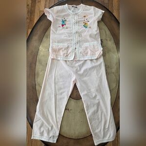2pc Duckling Vintage Chinese Kids Shirt& Matching Pants Made In China Size 6